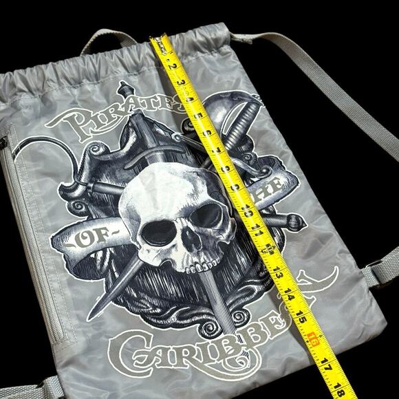 Disney Parks Theme Merchandise Pirates of the Caribbean Drawstring Backpack Bag - Picture 6 of 13